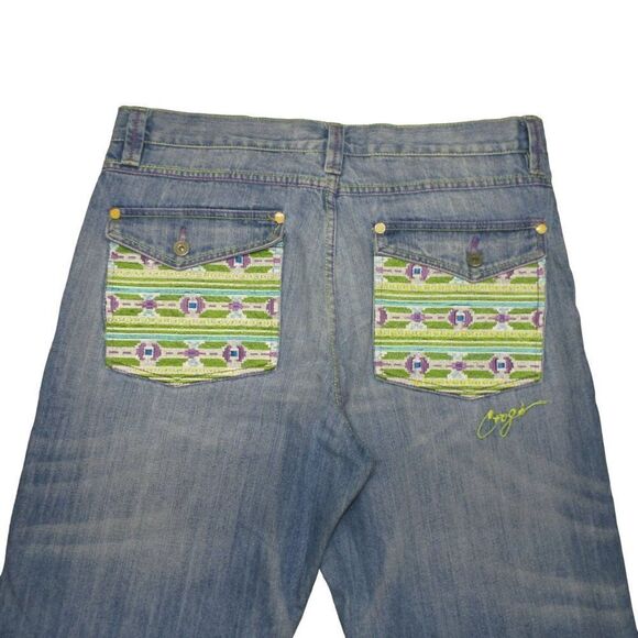 Coogi Vintage 90's Jeans Light Wash with Embordered Pockets Men's 36x34 - Picture 4 of 8